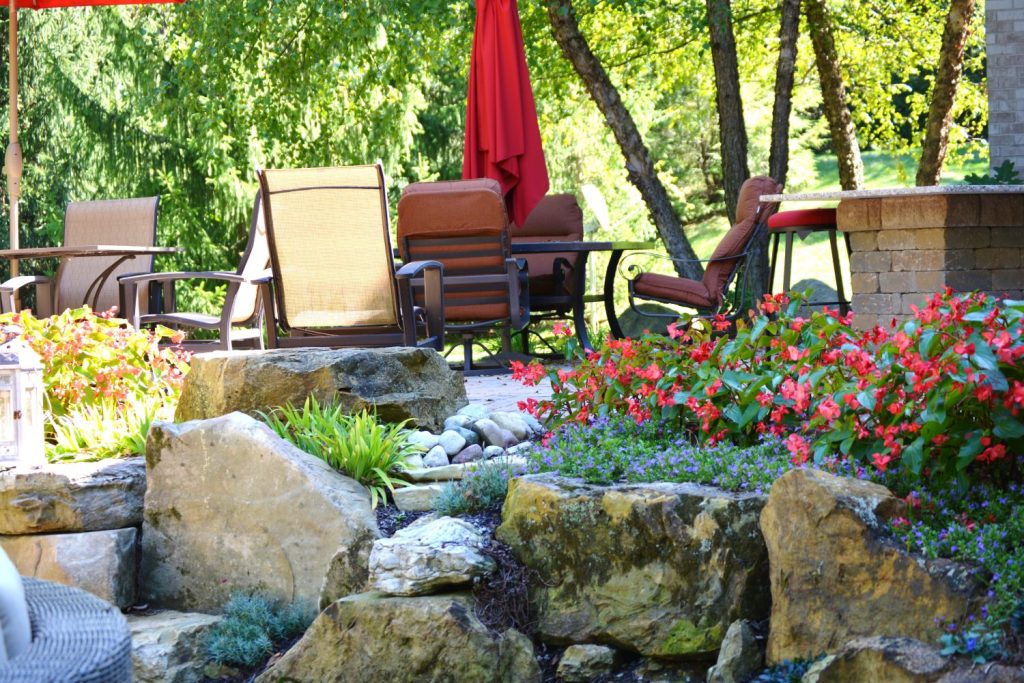 Custom hardscape design by Plant Studio Landscape in Muncie, Indiana