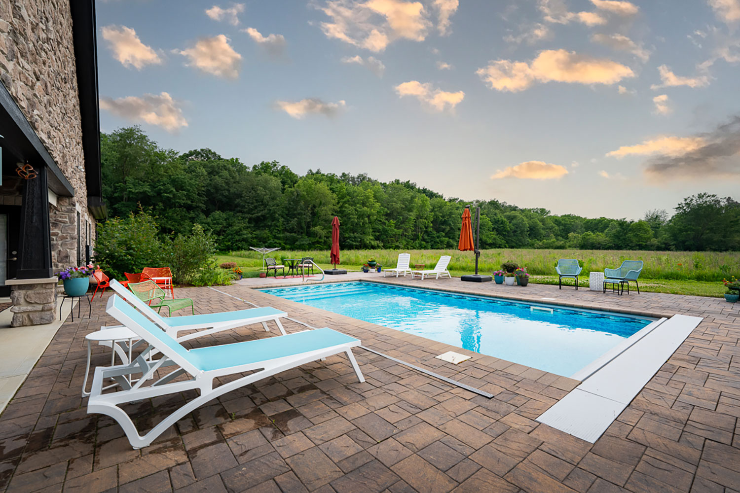 Property in East Central Indiana where slope-to-foundation grade was rebuilt by Plant Studio Landscape